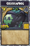 Wizard101 Shadow spell card: Colossafrog, Spell ID 6950