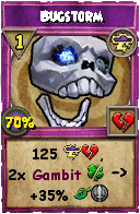 Wizard101 Storm spell card: Bugstorm, Spell ID 6957