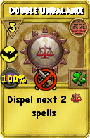 Wizard101 Balance spell card: Double Unbalance, Spell ID 6962