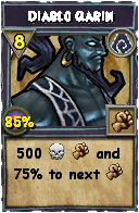 Wizard101 Shadow spell card: Diablo Qarin, Spell ID 6964