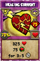 Wizard101 Storm spell card: Healing Current, Spell ID 6968