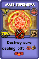 Wizard101 Balance spell card: Mass Supernova, Spell ID 6982