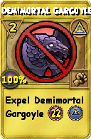 Wizard101 Myth spell card: Demimortal Gargoyle, Spell ID 6984