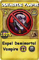 Wizard101 Myth spell card: Demimortal Vampire, Spell ID 6990