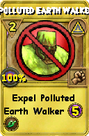 Wizard101 Myth spell card: Polluted Earth Walker, Spell ID 6991