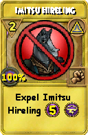 Wizard101 Myth spell card: Imitsu Hireling, Spell ID 6992