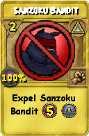 Wizard101 Myth spell card: Sanzoku Bandit, Spell ID 6997