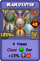 Wizard101 Balance spell card: Blade Dilution, Spell ID 6803