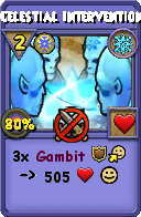 Wizard101 Ice spell card: Celestial Intervention, Spell ID 6479