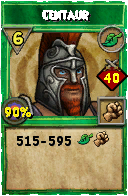 Wizard101 Life spell card: Centaur, Spell ID 6785