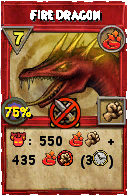 Wizard101 Fire spell card: Fire Dragon, Spell ID 6556