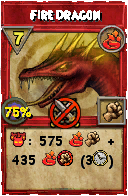 Wizard101 Fire spell card: Fire Dragon, Spell ID 6565