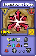 Wizard101 Balance spell card: Lightkeeper's Beam, Spell ID 6000