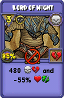 Wizard101 Death spell card: Lord of Night, Spell ID 6569