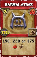 Wizard101 Fire spell card: Natural Attack, Spell ID 6757