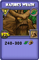 Wizard101 Life spell card: Nature's Wrath, Spell ID 6878