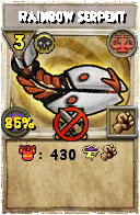 Wizard101 Balance spell card: Rainbow Serpent, Spell ID 6687