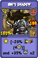 Wizard101 Balance spell card: Oni's Shadow, Spell ID 6573