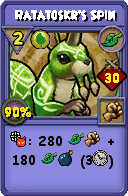 Wizard101 Life spell card: Ratatoskr's Spin, Spell ID 6328