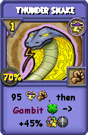 Wizard101 Storm spell card: Thunder Snake, Spell ID 6507