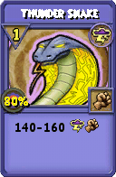 Wizard101 Storm spell card: Thunder Snake, Spell ID 6505