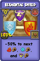 Wizard101 Balance spell card: Elemental Shield, Spell ID 6492