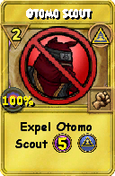 Wizard101 Myth spell card: Otomo Scout, Spell ID 7001