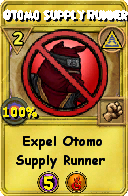 Wizard101 Myth spell card: Otomo Supply Runner, Spell ID 7006