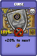 Wizard101 Death spell card: Curse, Spell ID 7011