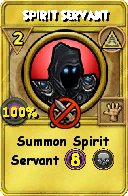 Wizard101 Myth spell card: Spirit Servant, Spell ID 7018