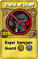 Wizard101 Myth spell card: Darajani Guard, Spell ID 7020