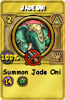 Wizard101 Myth spell card: Jade Oni, Spell ID 7025