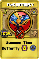 Wizard101 Myth spell card: Time Butterfly, Spell ID 7032