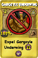 Wizard101 Myth spell card: Gargoyle Underwing, Spell ID 7046