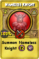 Wizard101 Myth spell card: Nameless Knight, Spell ID 7052