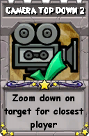 Wizard101 School 16 spell card: Camera Top Down 2, Spell ID 7077