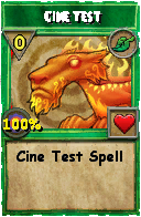 Wizard101 Life spell card: Test Spell, Spell ID 7107