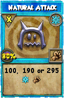 Wizard101 Ice spell card: Natural Attack, Spell ID 7108