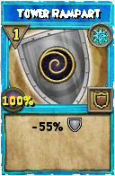 Wizard101 Ice spell card: Tower Rampart, Spell ID 7109