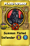 Wizard101 Myth spell card: Plated Defender, Spell ID 7114