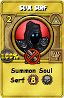 Wizard101 Myth spell card: Soul Serf, Spell ID 7125