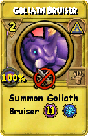 Wizard101 Myth spell card: Goliath Bruiser, Spell ID 7129