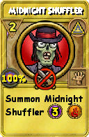 Wizard101 Myth spell card: Midnight Shuffler, Spell ID 7133