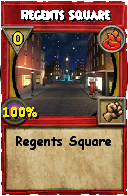Wizard101 Fire spell card: Regents Square, Spell ID 7140