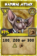Wizard101 Myth spell card: Natural Attack, Spell ID 7159