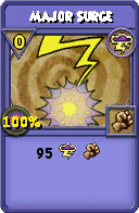 Wizard101 Storm spell card: Major Surge, Spell ID 7168