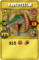 Wizard101 Balance spell card: Krokotillian, Spell ID 7172