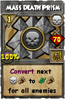 Wizard101 Death spell card: Mass Death Prism, Spell ID 7182