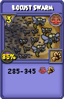 Wizard101 Balance spell card: Locust Swarm, Spell ID 7191