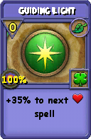 Wizard101 Life spell card: Guiding Light, Spell ID 7202
